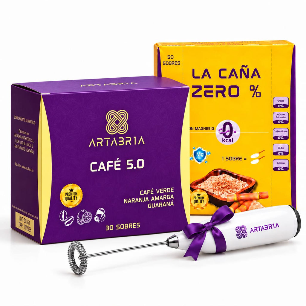 Café 5.0 Artabria y Caña Cero % Artabria con regalo de mini batidora o similar