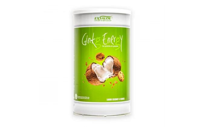 Ginkg Energy sabor coco & cookies.