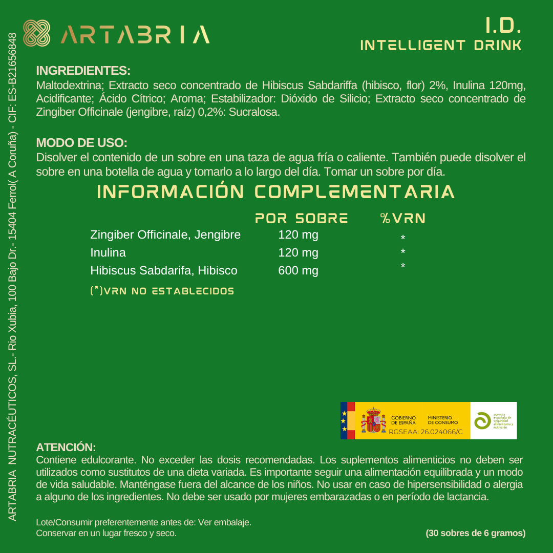 I.D. - INTELLIGENT DRINK-NUEVA FORMULA AHORA MÁS FUNCIONAL!